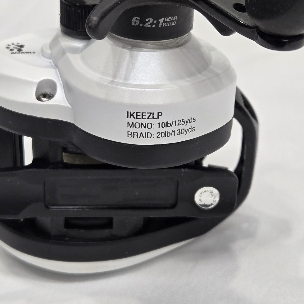 Abu Garcia Ike EZ Cast White Fishing Reel 3 Bearings 6:2:1 ratio IKEEZLP - Picture 7 of 12